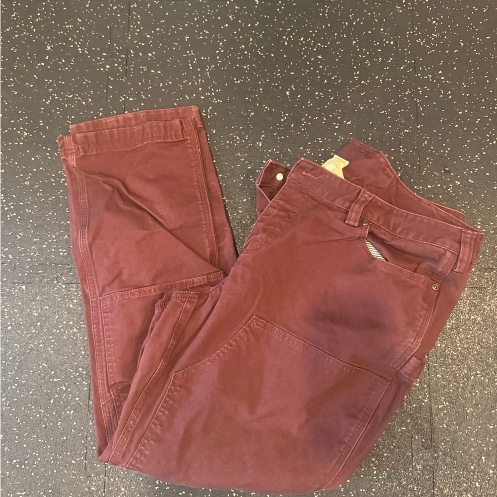 Duluth Trading Co. Burgundy Utility / Carpenter Pants, Size 16/29